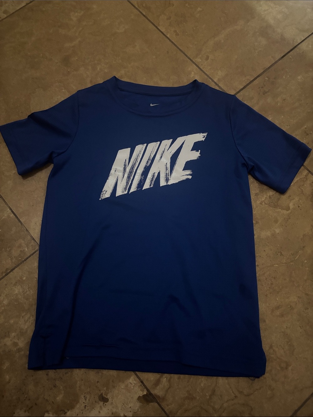 Nike Blue Short-Sleeve Graphic Logo Tee